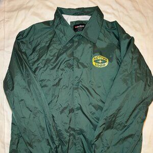 Men’s Vintage Inspired, Green, Nylon, Coach’s Jacket, Size Large
